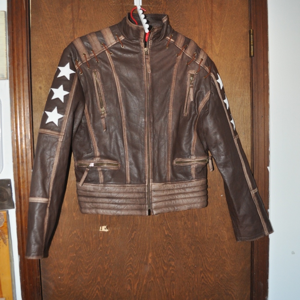 vtg REAL LEATHER Jacket